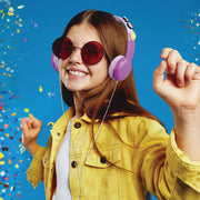 Laser Kids Wired Headphones with Charms Pink V1031-HP-KW26PK-018