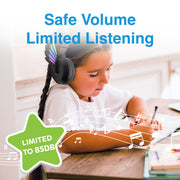 Laser Kids Angel Wings Headphones with Mic Black V1031-HP-KWINBK-430