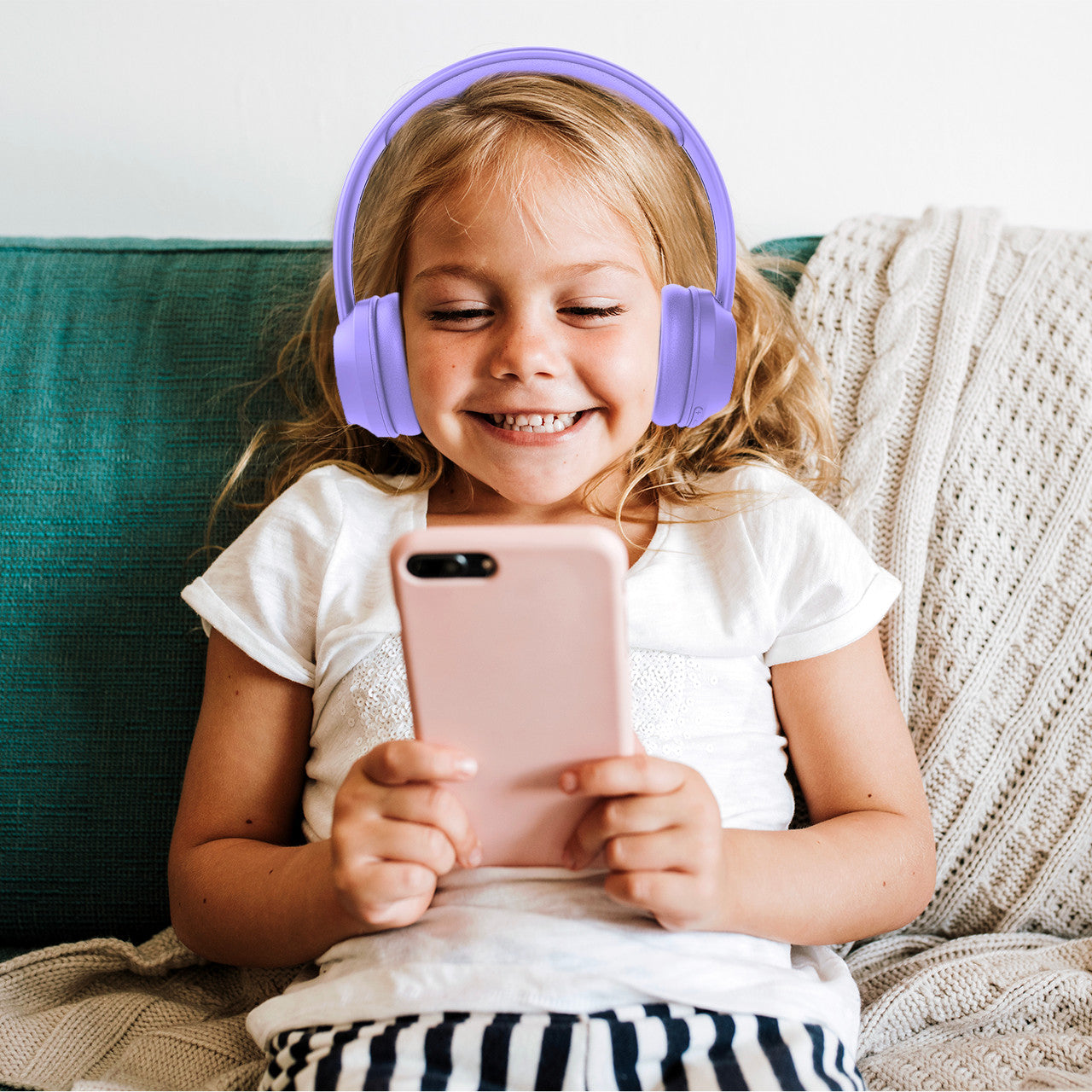 Laser Volume Limited ANC Kids Headphones Lilac V1031-HPS-KANCL-071
