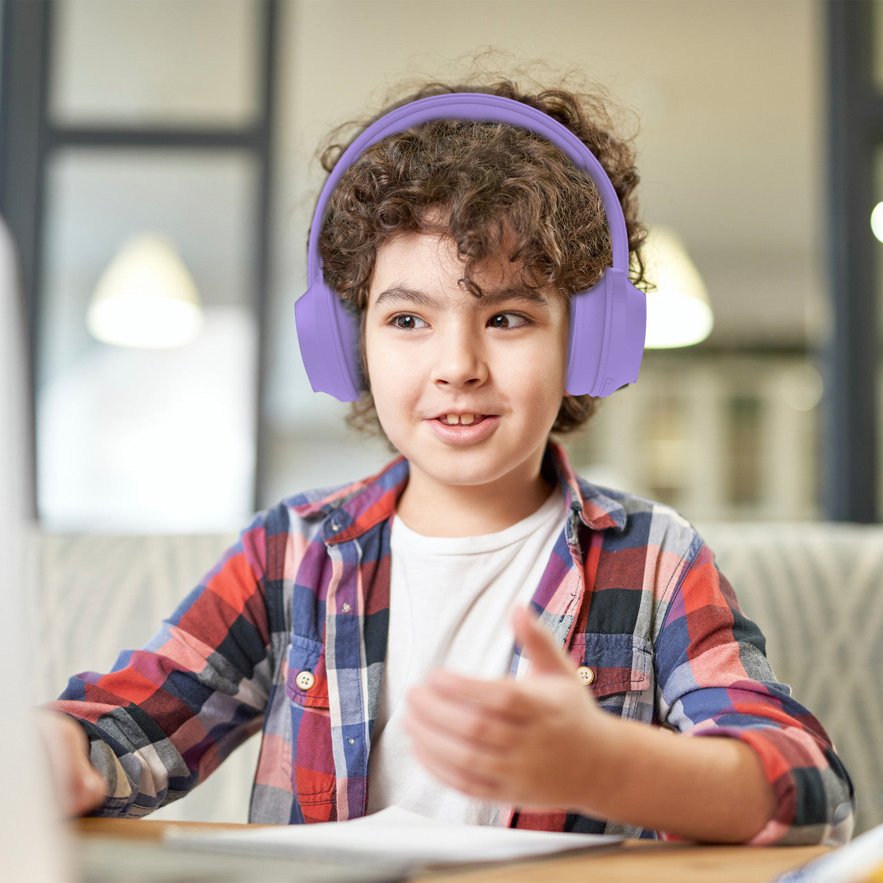 Laser Volume Limited ANC Kids Headphones Lilac V1031-HPS-KANCL-071