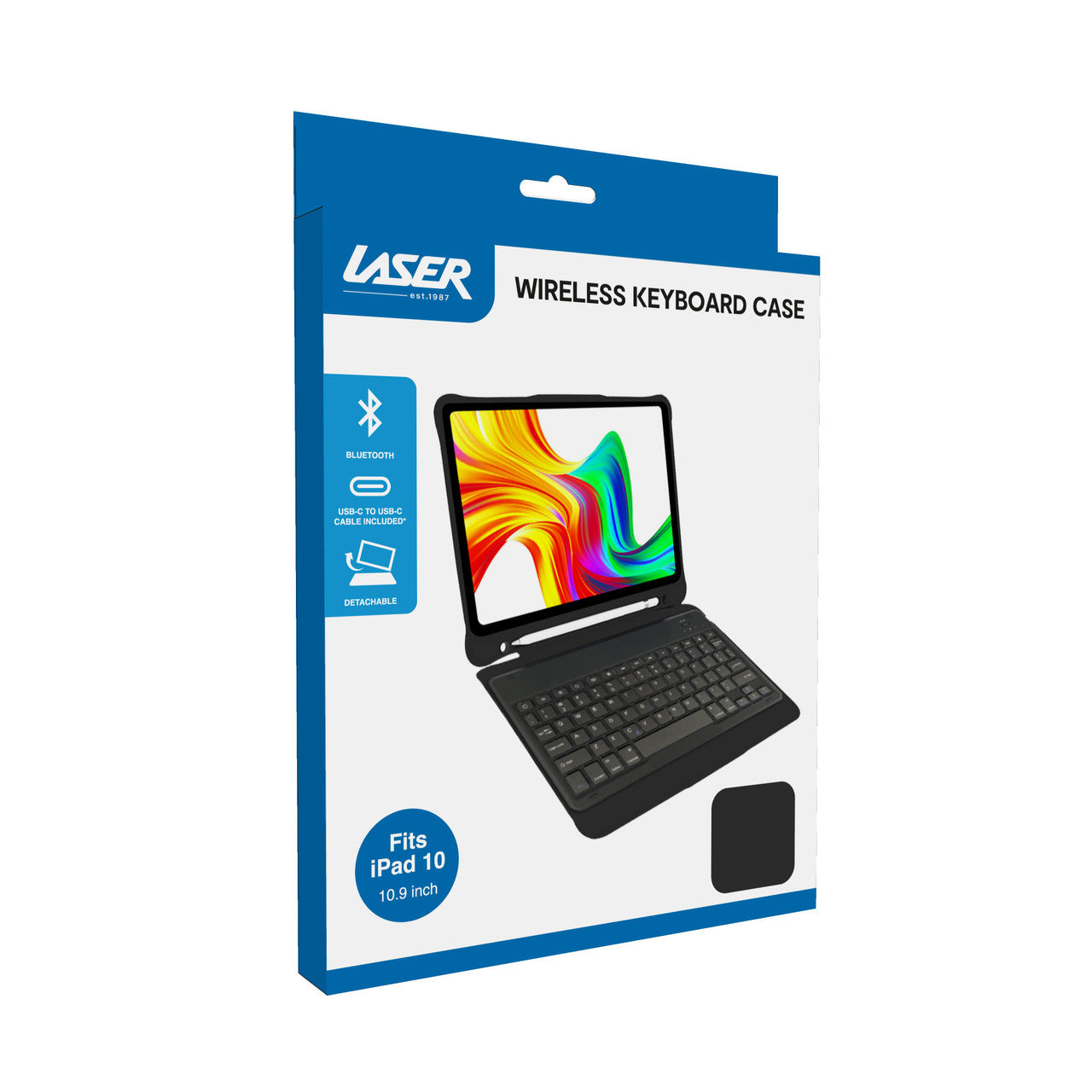Laser iPad 10.9-inch Wireless Keyboard Case Black V1031-KB-IPAD109-23
