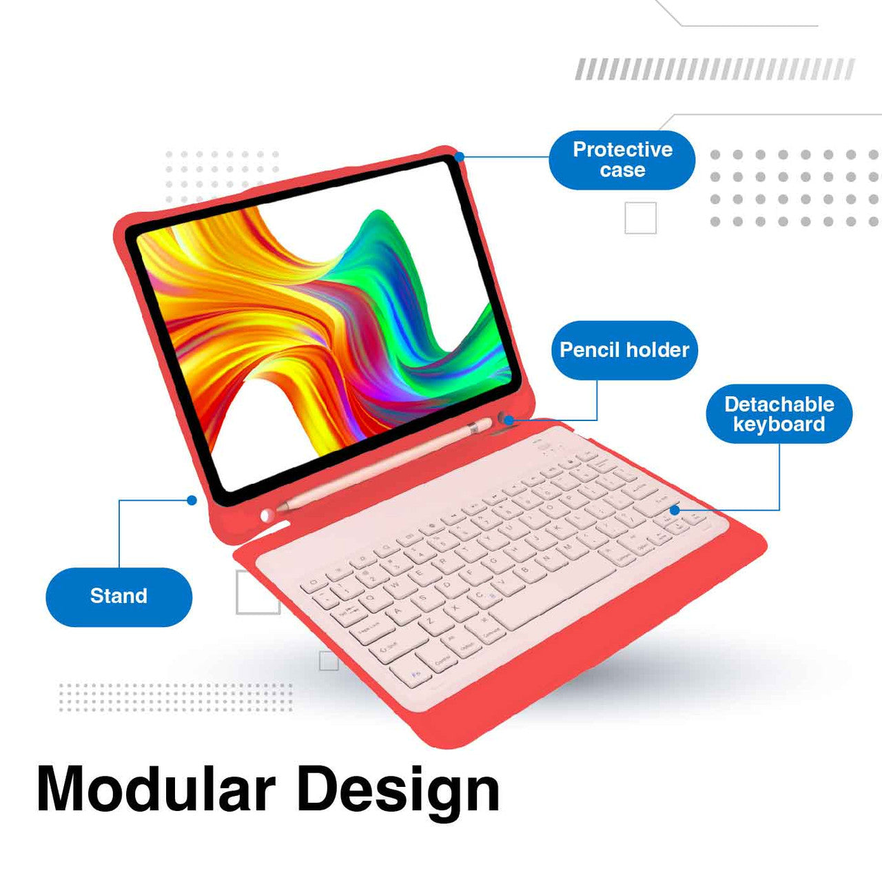 Laser iPad 10.9-inch Wireless Keyboard Case Watermelon V1031-KB-IPAD109M37
