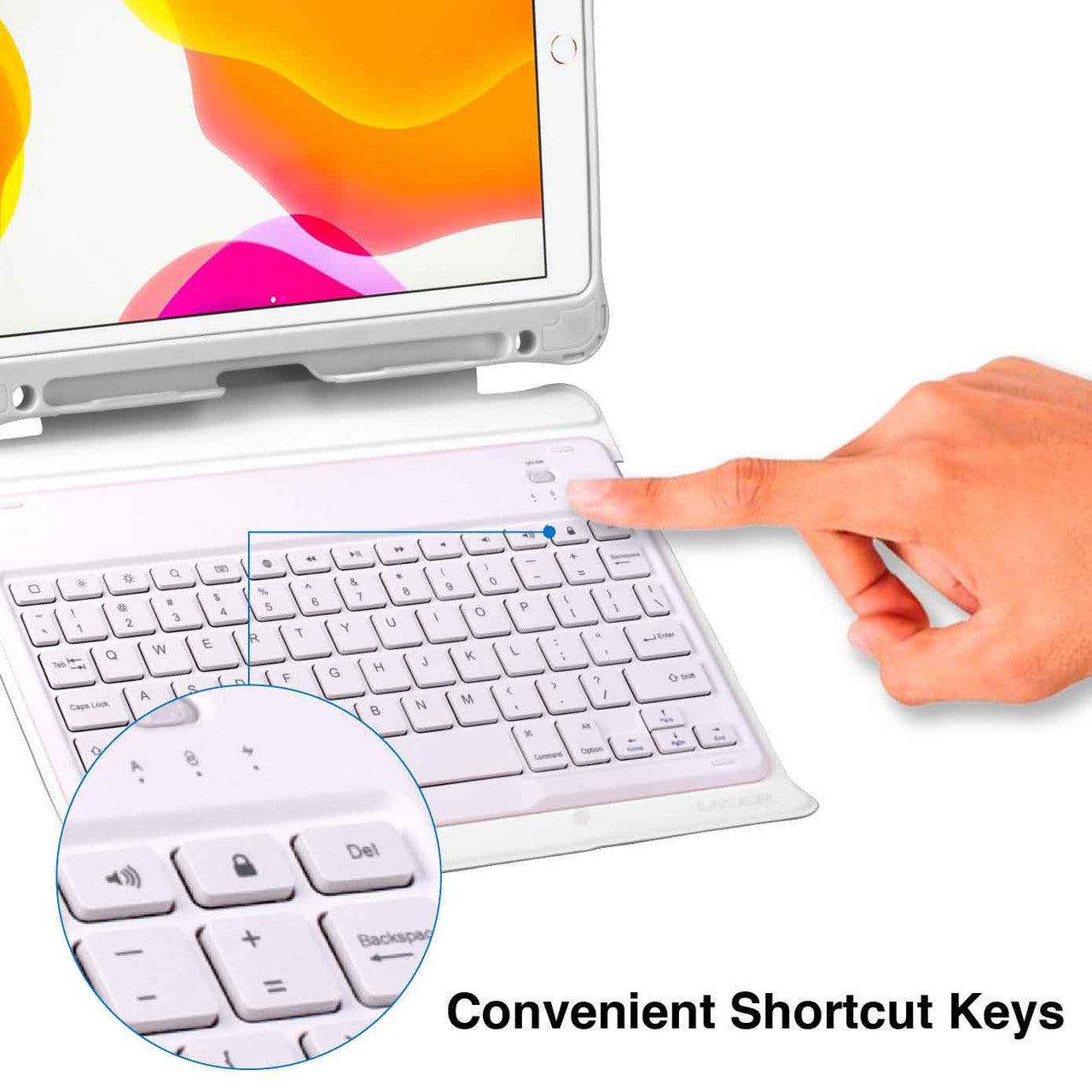 Laser iPad 10.9-inch Wireless Keyboard Case White V1031-KB-IPAD109W73
