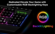 Laser RGB Gaming Keyboard with Anti-Ghosting Keys V1031-KB-MBK701-BK