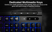 Laser RGB Gaming Keyboard with Anti-Ghosting Keys V1031-KB-MBK701-BK