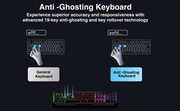 Laser RGB Gaming Keyboard with Anti-Ghosting Keys V1031-KB-MBK701-BK