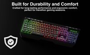 Laser RGB Gaming Keyboard with Anti-Ghosting Keys V1031-KB-MBK701-BK