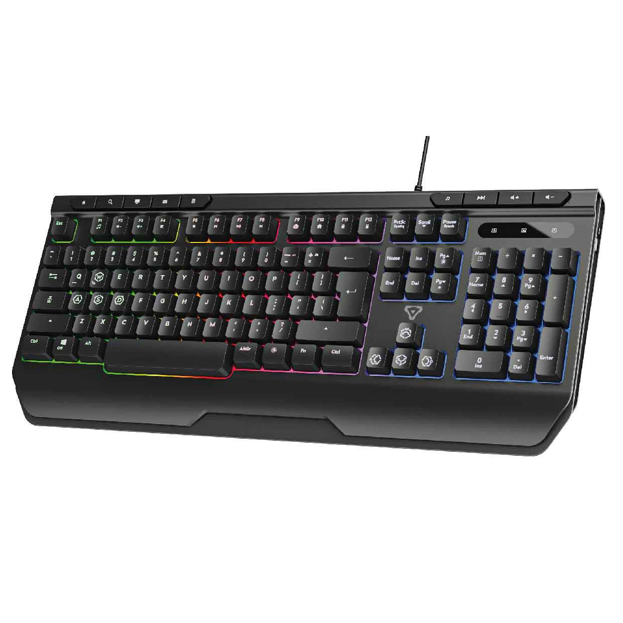Laser RGB Gaming Keyboard with Anti-Ghosting Keys V1031-KB-MBK701-BK