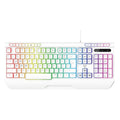 Laser White Gaming RGB Keyboard Full Size with Multimedia Keys V1031-KB-MBK701-WH05