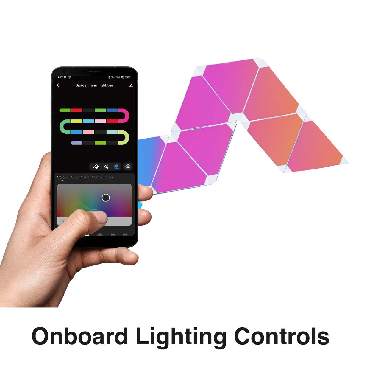 Laser Smart DIY Triangle Light WiFi RGB 10-Pack V1031-LSH-10TRI-037