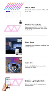 Laser Smart AmbiColour Light Bars RGB WiFi V1031-LSH-9BAR-020