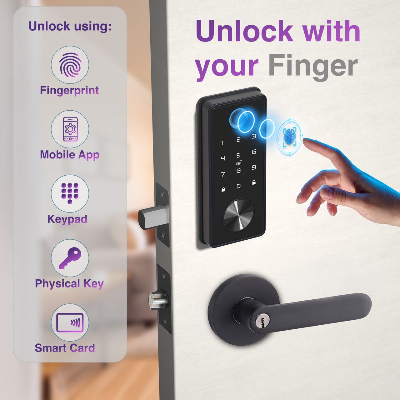 Laser Smart Home Smart Deadbolt Keyless Entry