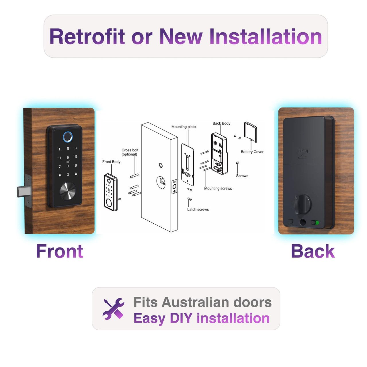 Laser Smart Home Smart Deadbolt Keyless Entry