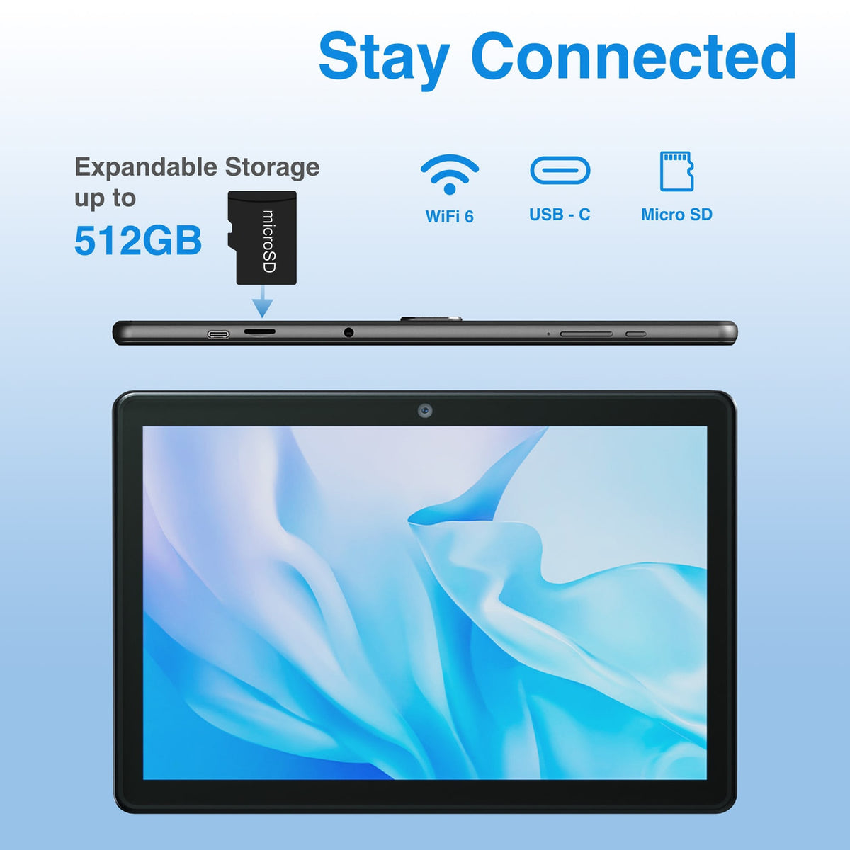 Laser 10 Inch Android Tablet 64GB with Case V1031-MID-10A15B-921