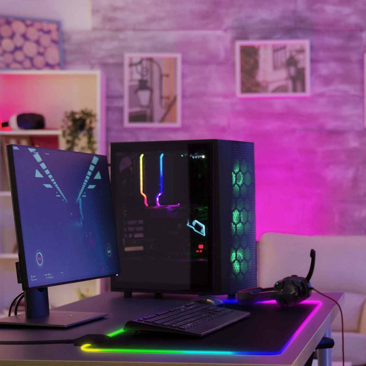 Laser RGB LED Gaming Mouse Pad Extra Large V1031-MPX-MSEPDXL-L