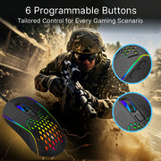 Laser RGB Lightweight Gaming Mouse - Black V1031-MSE-M1210-BK