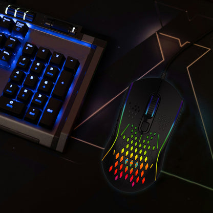 Laser RGB Lightweight Gaming Mouse - Black V1031-MSE-M1210-BK