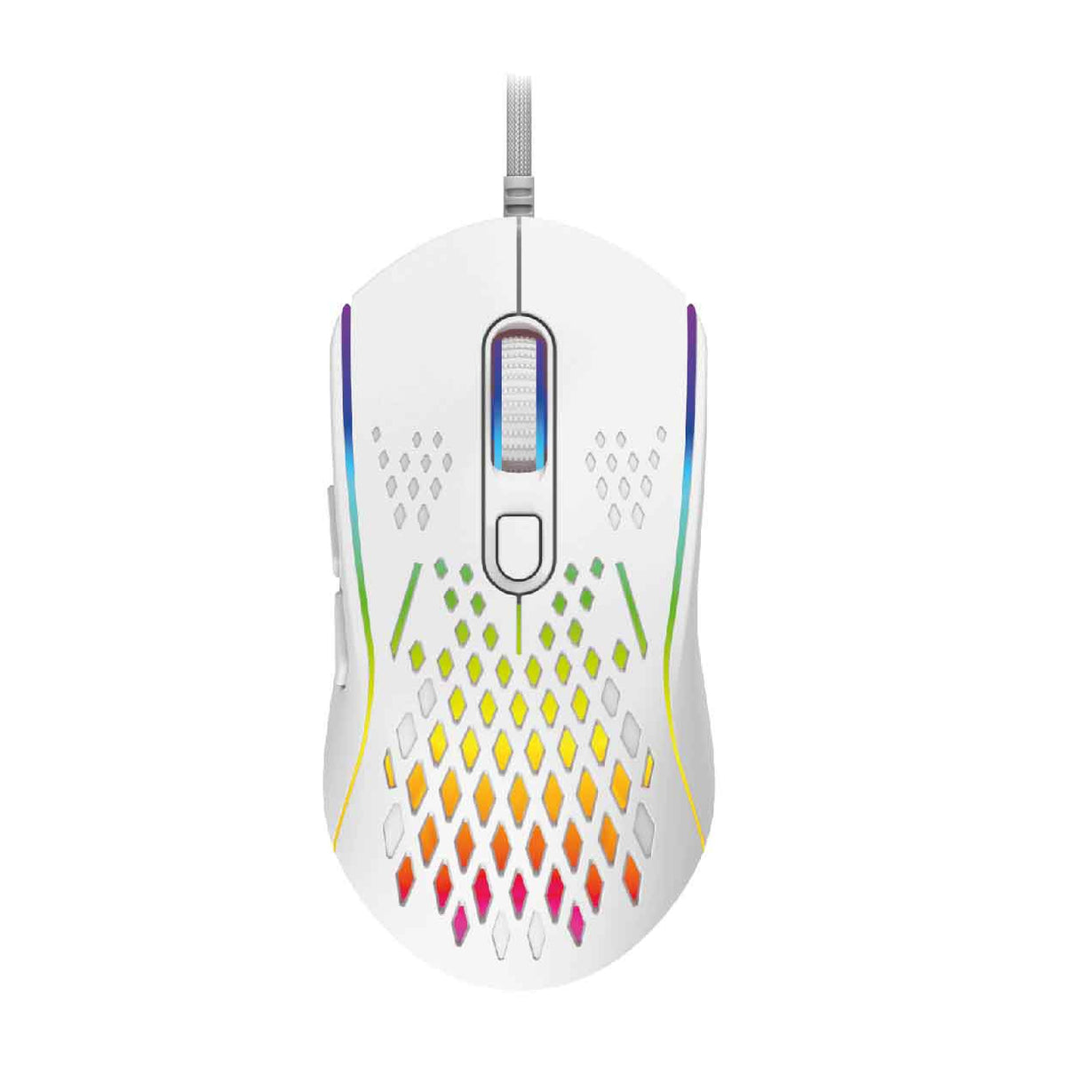 Laser RGB Lightweight Gaming Mouse White V1031-MSE-M1210-WH