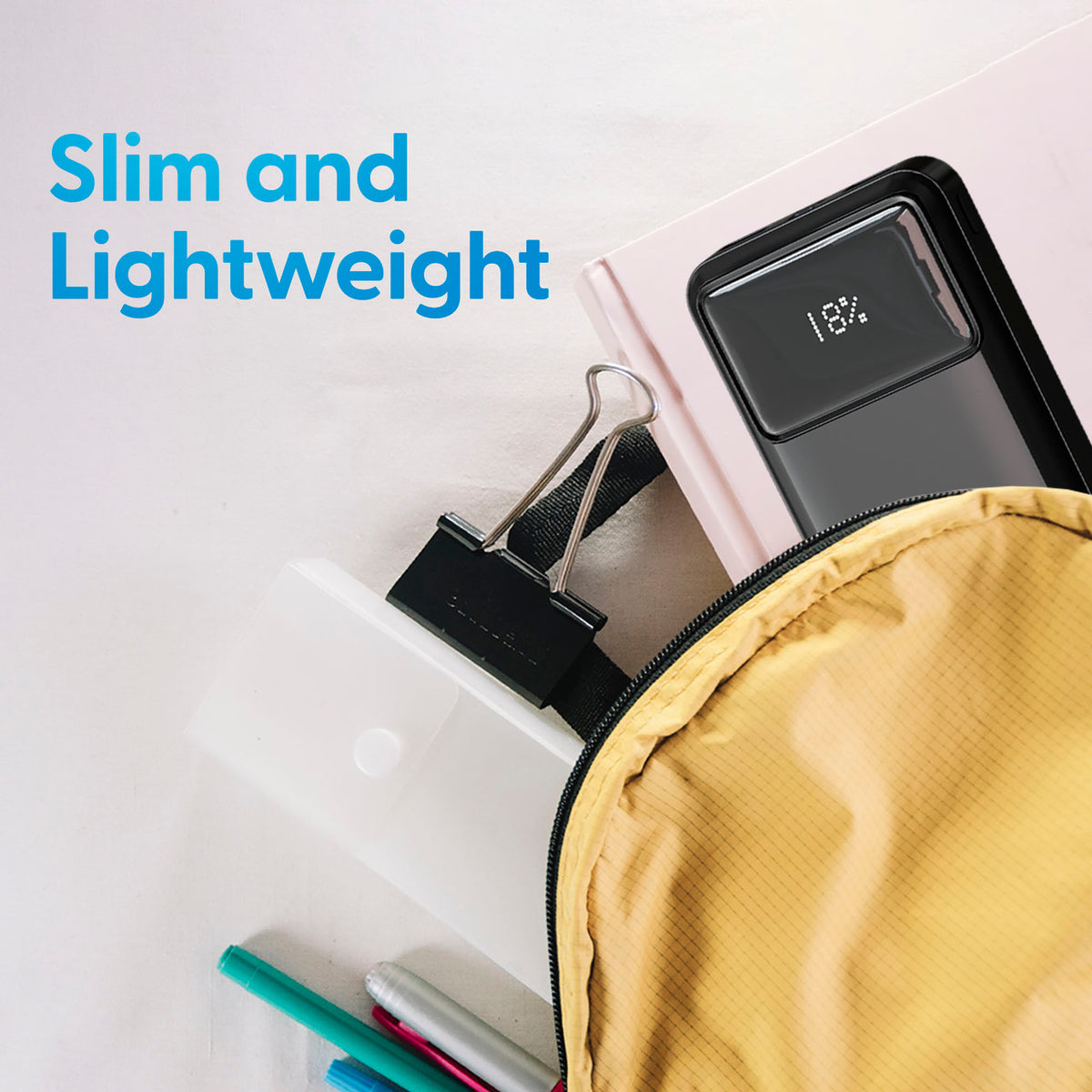 Laser 10000mAh Powerbank 18W PD with LED Indicator Black V1031-PB-10K24BK-712