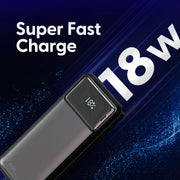 Laser 10000mAh Powerbank 18W PD with LED Indicator Black V1031-PB-10K24BK-712