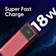 Laser 10000mAh Powerbank 18W PD with LED Indicator Red V1031-PB-10K24RD-729