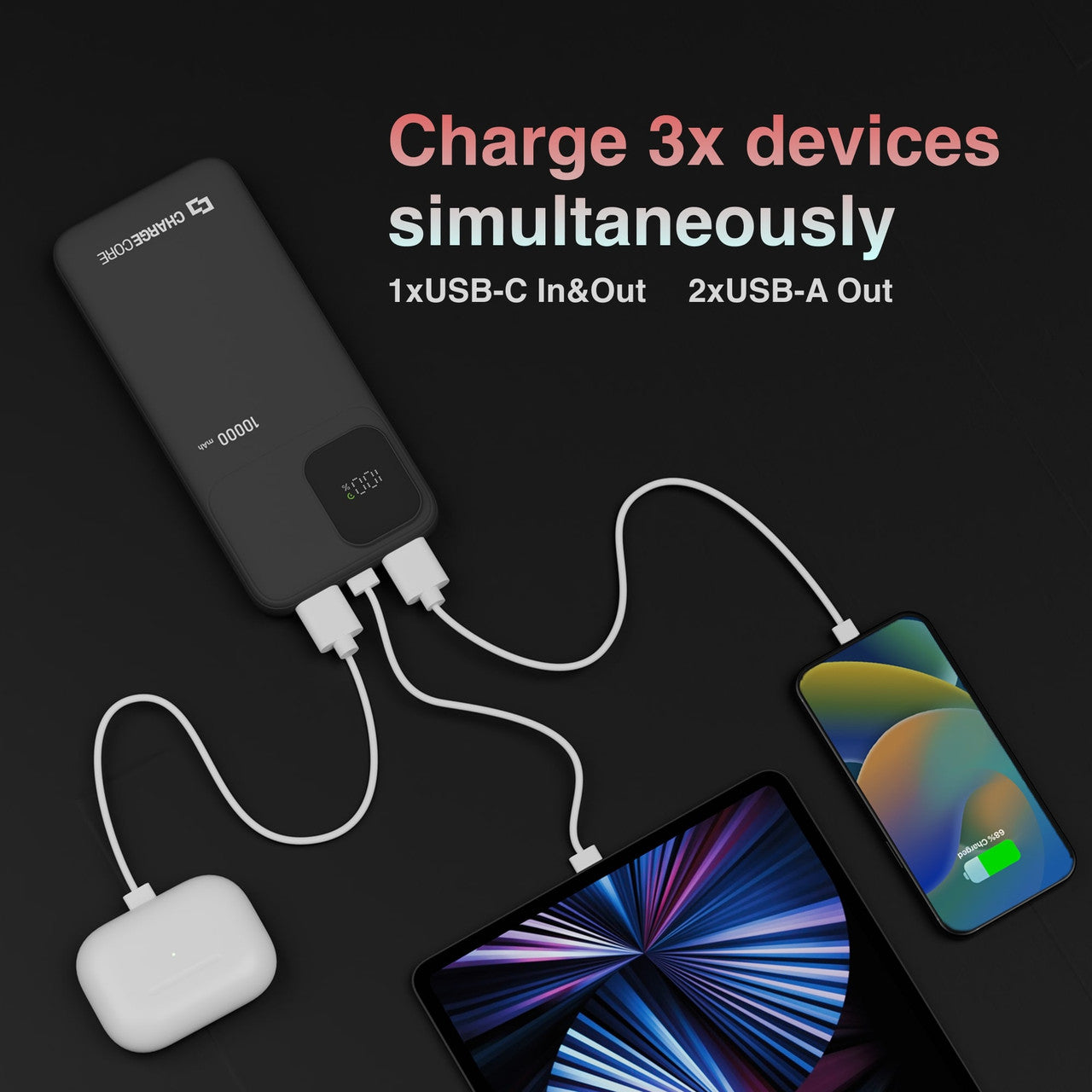 ChargeCore SafeCharge Max 10K - Black V1031-PB-10LFBK-969