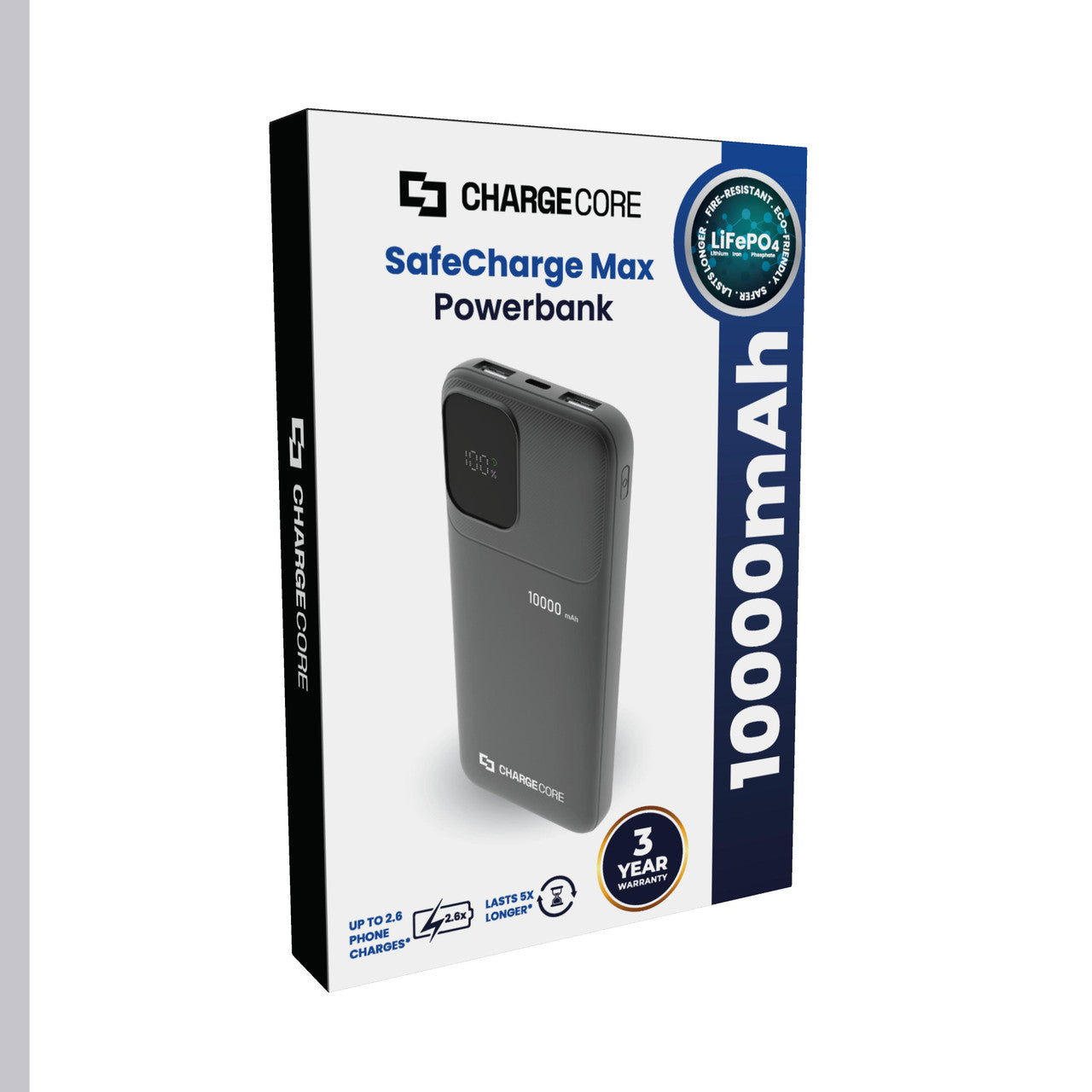 ChargeCore SafeCharge Max 10K - Black V1031-PB-10LFBK-969