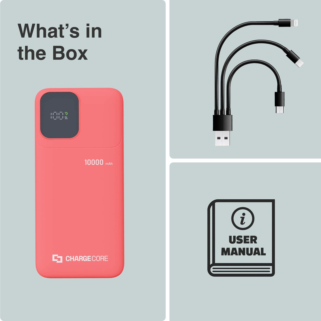 ChargeCore SafeCharge Max 10K - Sunset Coral V1031-PB-10LFSU-983