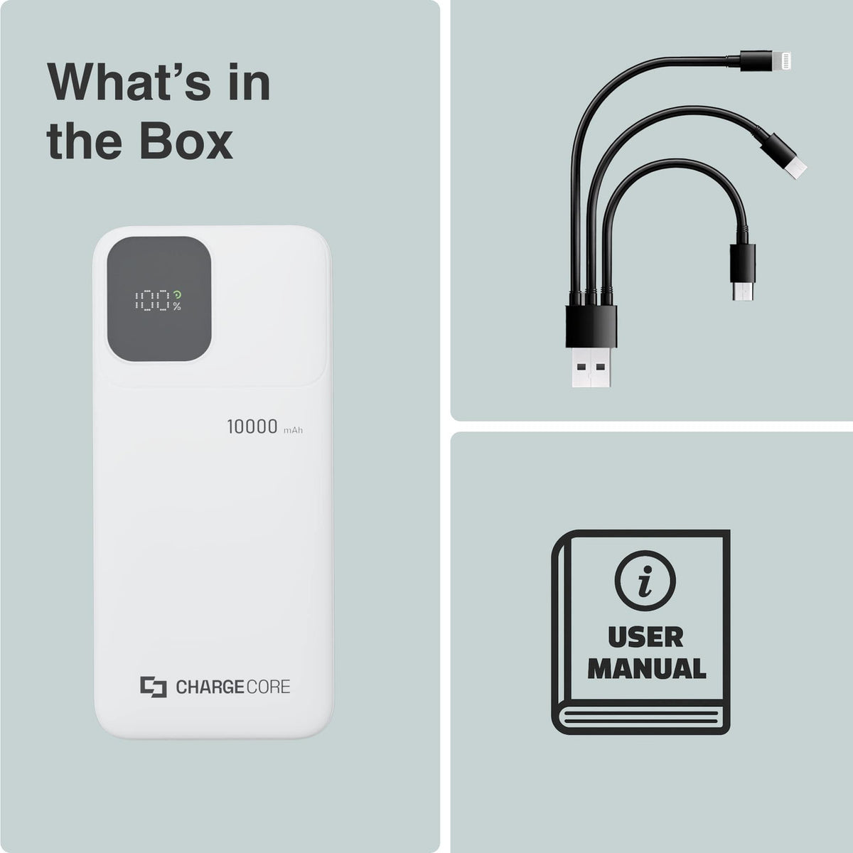 ChargeCore SafeCharge Max 10K - White V1031-PB-10LFWT-990