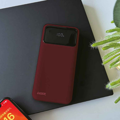 Laser 20000mAh Powerbank 18W PD with LED Red V1031-PB-20K24RD-750