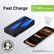 Laser 20000mAh Powerbank Battery Display Black V1031-PB-20K25BK-809