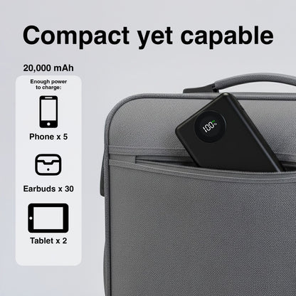 Laser 20000mAh Powerbank Battery Display Black V1031-PB-20K25BK-809