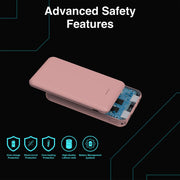 Laser 5000mAh Compact Portable Power Bank - Clay