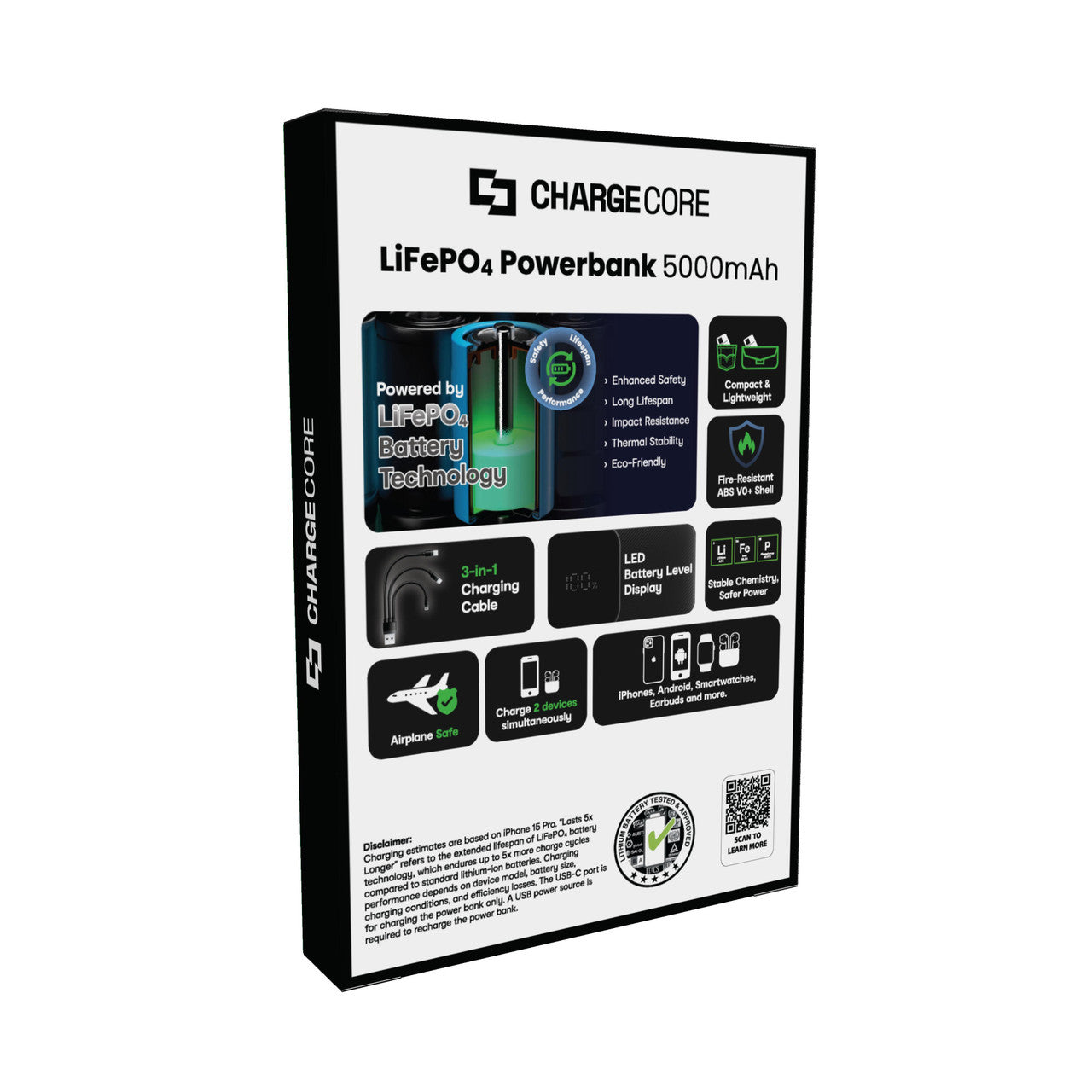 ChargeCore SafeCharge Max 5K - Black V1031-PB-5KLFBK-027