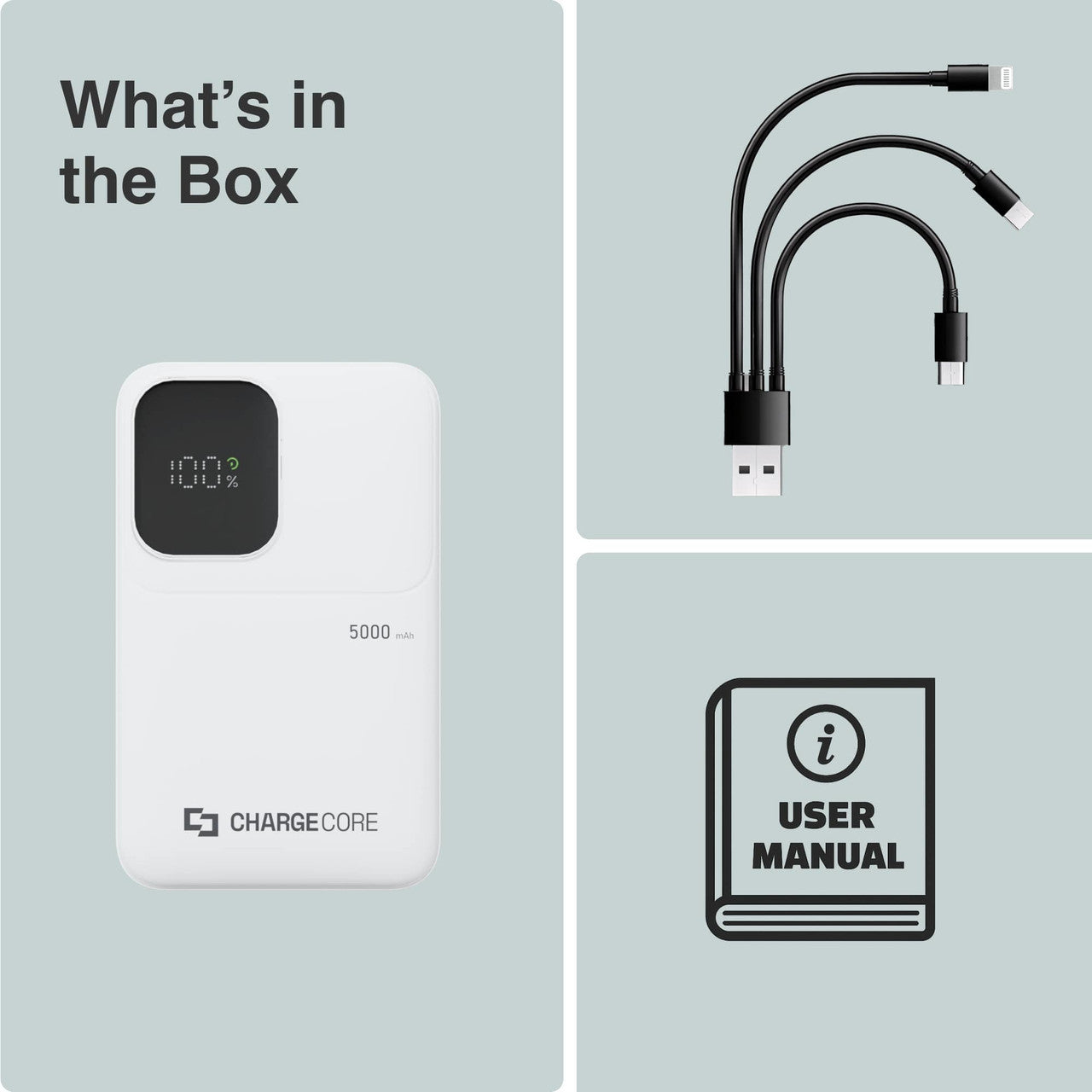 ChargeCore SafeCharge Max 5K - White V1031-PB-5KLFWT-058