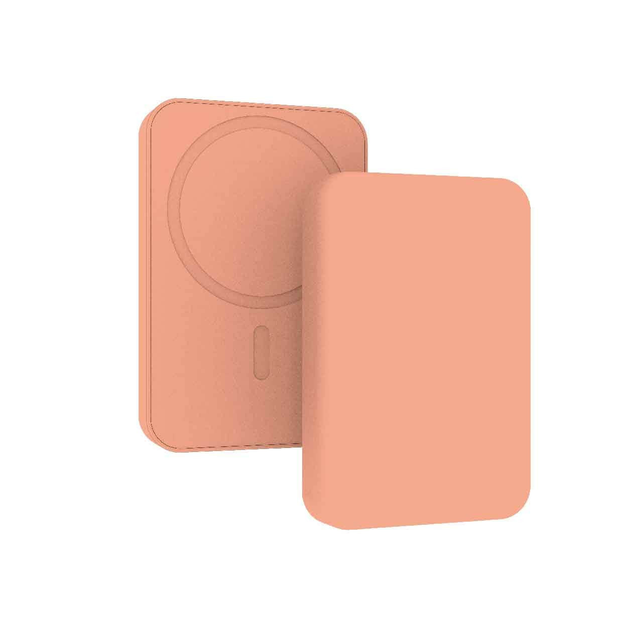 Laser 5000mAh Magnetic Wireless Power Bank Peach V1031-PB-5MSPE-798