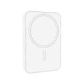 Laser 5000mAh Magnetic Wireless Power Bank White V1031-PB-5MSWH-774