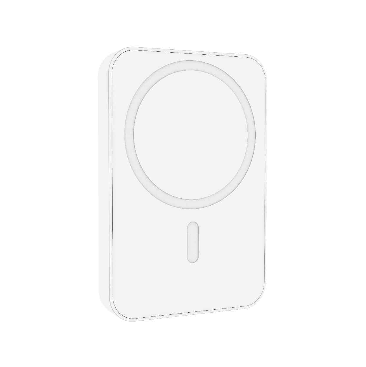Laser 5000mAh Magnetic Wireless Power Bank White V1031-PB-5MSWH-774
