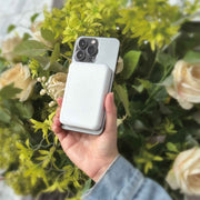 Laser 5000mAh Magnetic Wireless Power Bank White V1031-PB-5MSWH-774
