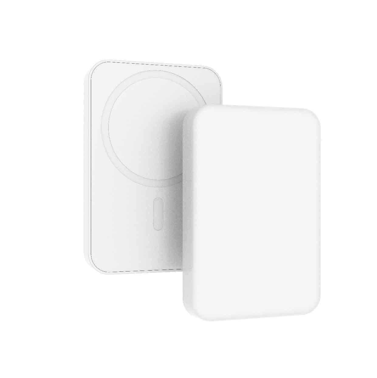 Laser 5000mAh Magnetic Wireless Power Bank White V1031-PB-5MSWH-774