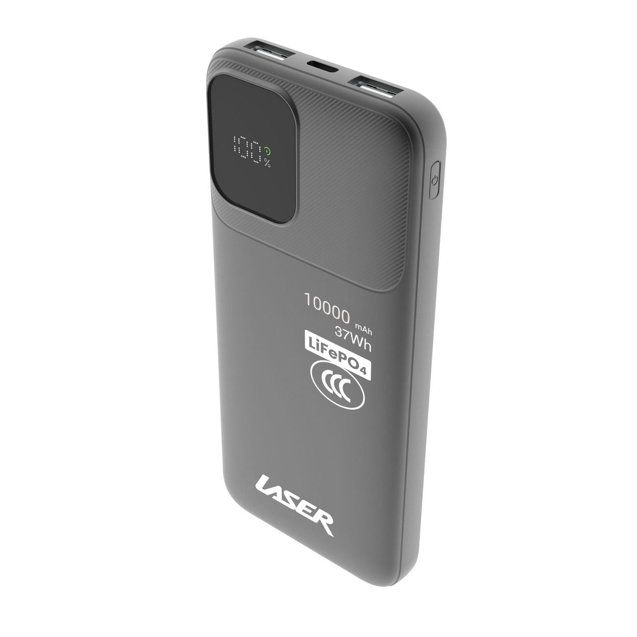 Laser 10000mAh LiFePO4 CCC Power Bank Black