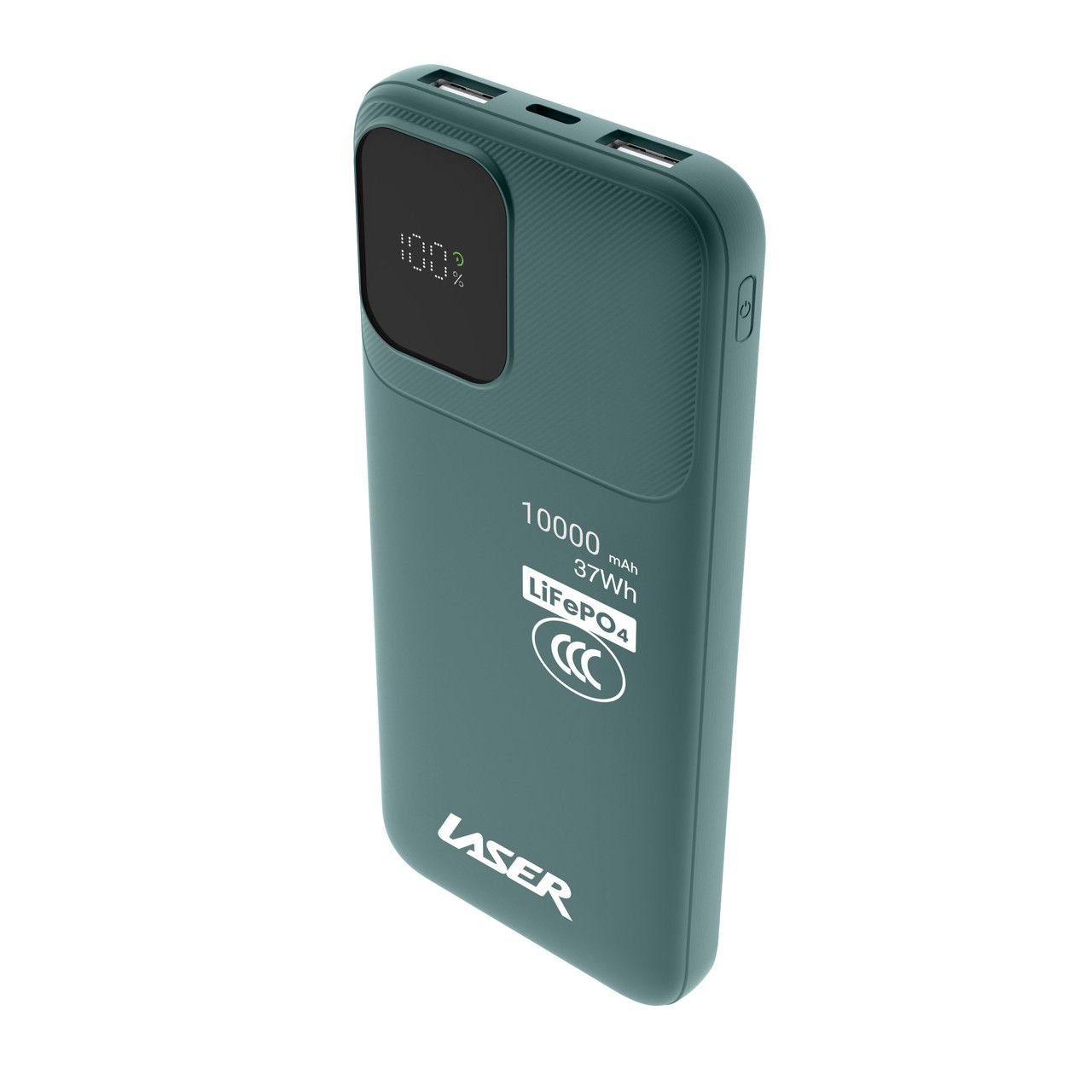 Laser 10000mAh LiFePO4 CCC Power Bank Deep Green