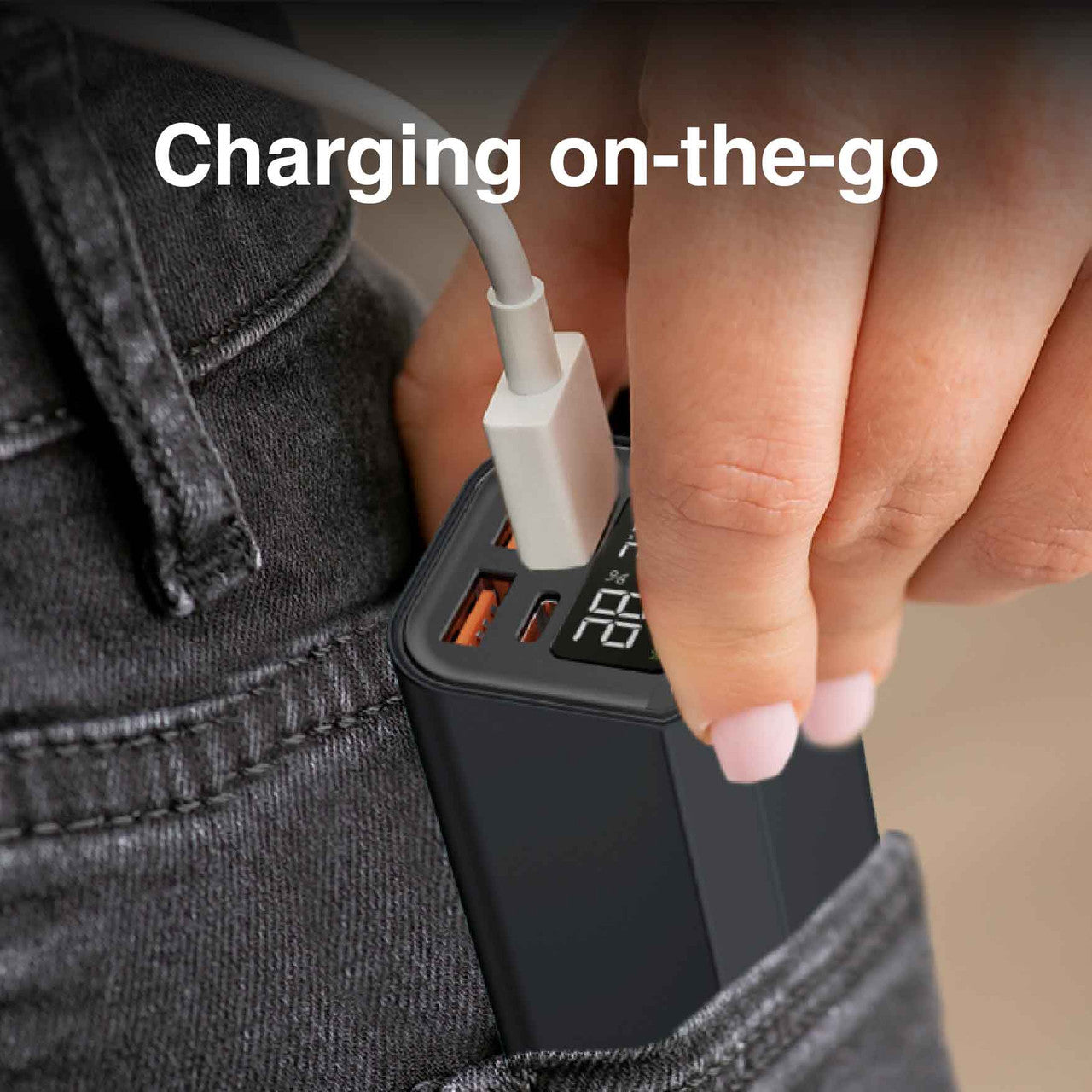 Laser 100W PD 20000mAh Laptop Power Bank Black V1031-PB-PD100W-491