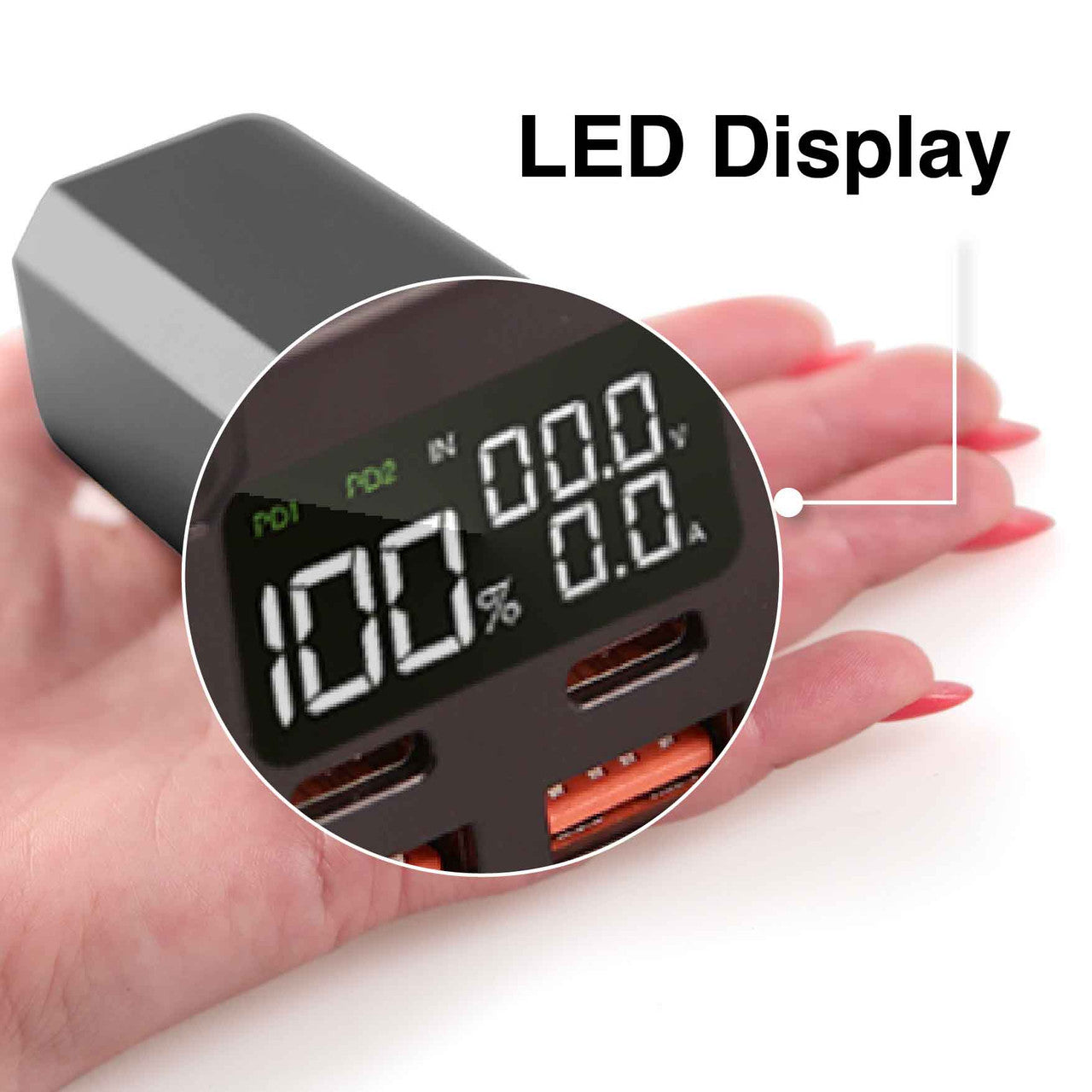 Laser 100W PD 20000mAh Laptop Power Bank Black V1031-PB-PD100W-491
