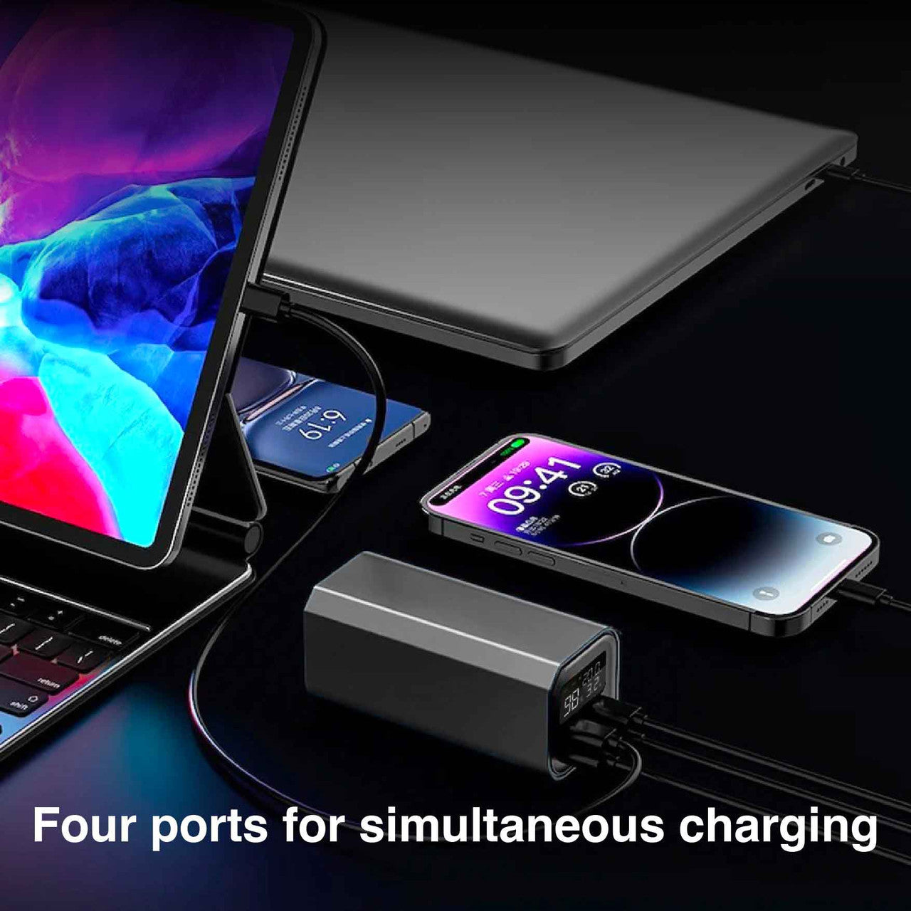 Laser 100W PD 20000mAh Laptop Power Bank Black V1031-PB-PD100W-491