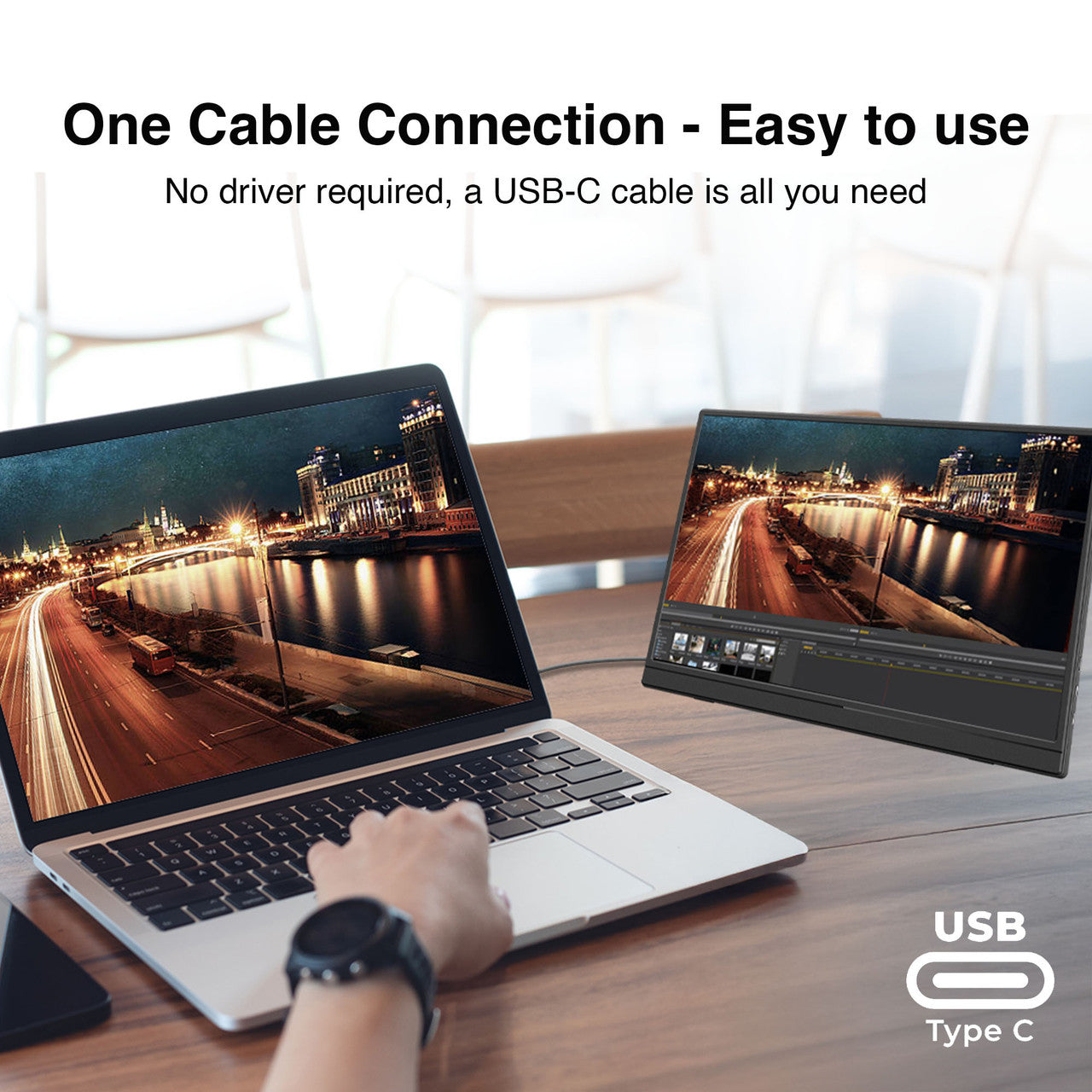 Laser 14 inch USB-C Portable Display V1031-PC-14PTMB-004