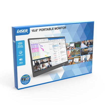 Laser 15.6 Inch Portable Monitor with USB-C and HDMI V1031-PC-15PTMB-209