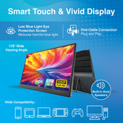 Laser 15.6 Portable Monitor with touch screen V1031-PC-16PTMB-011