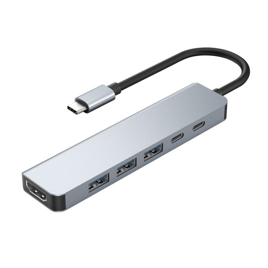 Laser USB-C 6-in-1 Multi-Port Hub with 4K HDMI and 100W PD Charging V1031-PC-HUB601-646