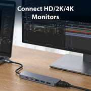 Laser USB-C 6-in-1 Multi-Port Hub with 4K HDMI and 100W PD Charging V1031-PC-HUB601-646